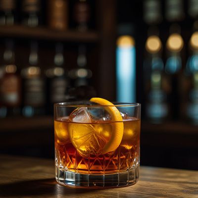 Drink Maple Old Fashioned z ciemnym rumem i syropem klonowym