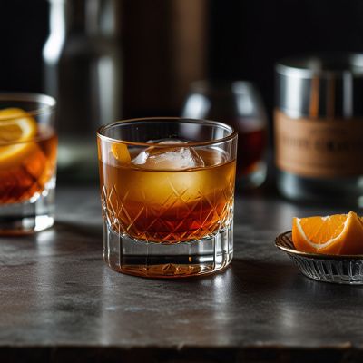 Marzipan Old Fashioned drink z bourbonem i syropem migdałowym