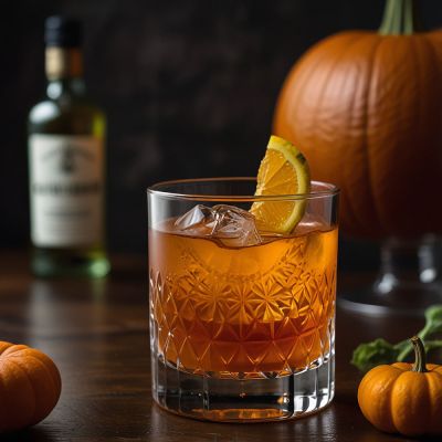 Pumpkin Sazerac koktajl z syropem dyniowym